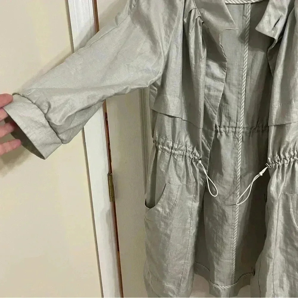 Shin Choi Button Light Weight Jacket Womens Size 10 Shimmery - Picture 3 of 9